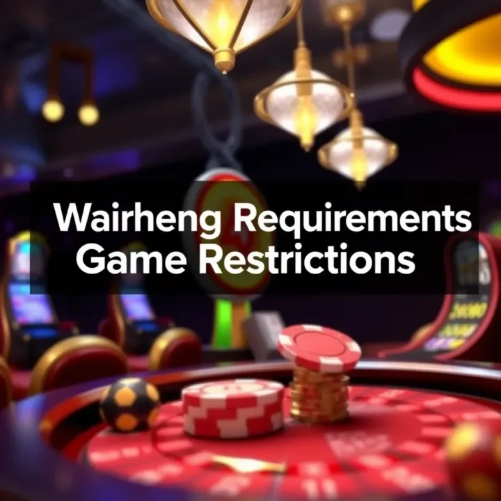 Wagering Requirements and Game Restrictions Explained Illustration of wagering requirements and game restrictions in an online casino context